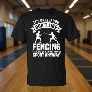 T-shirt da scherma nera da uomo a maniche corte girocollo con stampa serigrafica per adulti, sport e giochi - Product Image 3