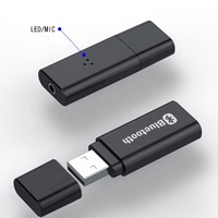 Receptor Bluetooth BT5.3 con Salida USB, Adaptador de Audio para Auto con Micrófono, Adaptador Receptor Bluetooth Aux para Llamadas