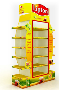 Tùy chỉnh hiện đại thân thiện với môi tông cho Pop hiển thị Kệ siêu thị quảng cáo giấy di động tầng Pallet đồ ăn nhẹ đứng - Product Image 5