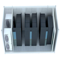 Infrastructure de centre de données micro-modulaire certifiée CE ISO, refroidissement AC N+1, 12 racks 42U pour champs pétroliers et gazières