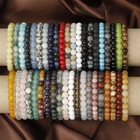 Bracelet en perles rondes en pierre naturelle JD GEMS, vente en gros, bracelet en cristal de guérison de haute qualité pour bijoux bohèmes, cadeau
