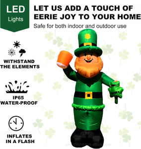 Decoración Inflable Gigante de 8 Pies con LED, Resistente al Agua IP44, para el Día de San Patricio, con Diseño de Leprechaun, Cerveza y Trébol, para Jardín, Fiesta Irlandesa - Product Image 5