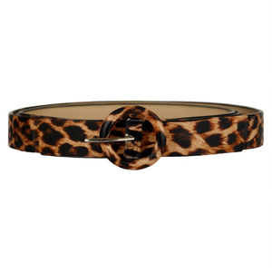 <b>Leopard</b> <b>Print</b> Round Buckle Belt 4Cm Fashion Women <b>Accessories</b> - Product Image 1