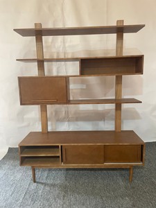 Mid for Modern Solid Wood Bookcase Multi-functional Space Saving Bedroom Storage Furniture with <strong>Shelving</strong> Display for Home - Product Image 2