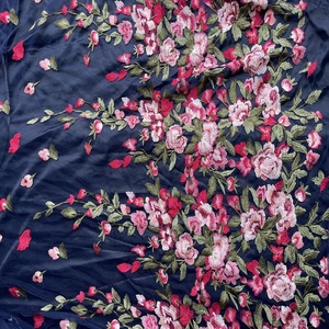 Fiori colorati comodo tessuto ricamato Jacquard pizzo di lusso per abito da sposa gonna <span class=keywords><strong>velo</strong></span> - Product Image 4