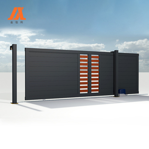 Porte coulissante automatique en alliage d'aluminium industriel personnalisée GINARI, 4 m, durable, écologique, couleur grise, garantie de 2 ans, moderne - Product Image 1