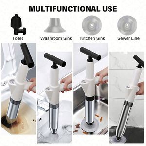 Desatascador de Tuberías de Alcantarillado, Desatascador de Inodoros con Chorro de Aire, Removedor de Obstrucciones de Alta Presión, Ecológico, Flexible, de ABS+Acero Inoxidable para Fregaderos - Product Image 6