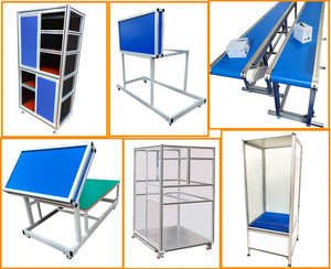Cadre de panneau de cabinet métallique personnalisé OEM, profilés en aluminium à rainures en T, profilés en aluminium pour armoires, étagère de rangement mobile, présentoir - Product Image 6