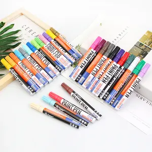 قلم أكريليك 3.0 مللي متر ماركر قلم جاف للرسم جديد 28-اللون الاكريليك مجموعة أقلام