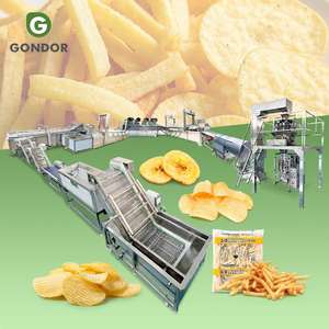 Nueva Línea de Producción de Papas Fritas y Chips de 200 kg/h, Totalmente Automatizada, Comercial, para Procesamiento de Frutas y Verduras Frescas - Product Image 1