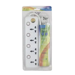 Soket ekstensi listrik Multi Outlet warna kawat, soket ekstensi listrik Techno Spark 9 Pro Smart Socket ABS ,PP beberapa soket daya 3m 16A