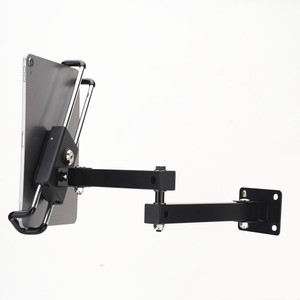 Support mural pour tablette en alliage d'aluminium verrouillable, rotation à 360 degrés, universel, rétractable, pliable, antivol - Product Image 1