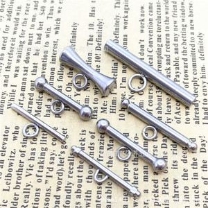 ตัวล็อคแบบ T-Bar สแตนเลสสำหรับเครื่องประดับ สร้อยข้อมือ สร้อยคอ อุปกรณ์ DIY ขนาด 10 มม. ผิวเรียบ - Product Image 3