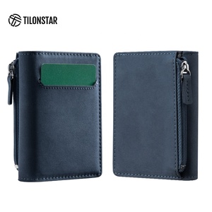 TILONSTAR TVC902 Bifold Leather Bank Credit Card <b>Wallet</b> Automatic <b>RFID</b> <b>Blocking</b> Business Luxury Push Pop up Card Holder - Product Image 1