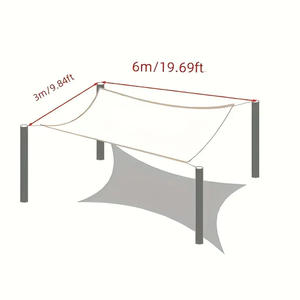 Bâche transparente en PE imperméable avec œillets pour serre, patio, balcon, protection contre la pluie et la poussière - Product Image 3