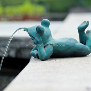 <span class=keywords><strong>Fuente</strong></span> de <span class=keywords><strong>rana</strong></span> de bronce al aire libre con bomba solar <span class=keywords><strong>fuente</strong></span> de agua de estanque de jardín solar - Product Image 5