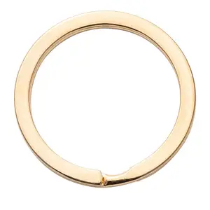 Factory Wholesale 25mm Metal Shaped Key Ring Flat Heart Oval Pentagram Shape 304 Stainless Steel DIY Keychain Hoop