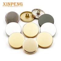 Kancing Bulat Matt Gold Custom Flat Around Shank Metal Button untuk Pakaian