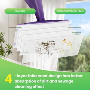 Tampon de vadrouille jetable de remplacement pour <span class=keywords><strong>Swiffer</strong></span> <span class=keywords><strong>WetJet</strong></span> Spray Mop Wet et Dry Absorbant Non-Woven Flat Mop Head Cloth Refills - Product Image 2