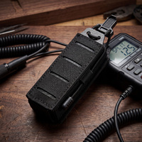 Étui tactique 9 mm à extraction rapide, pochette simple pour chargeur, accessoire en nylon pour activités de plein air, CS, chasse