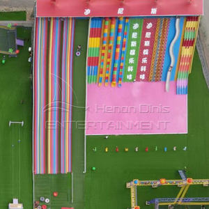 耐用主题公园刺激户外游戏PE材料彩虹滑梯出售 - Product Image 5