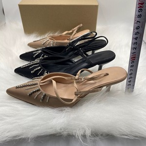 New Arrival Pointed-Toe Stiletto Heels - Elegant Slimming Closed-Toe Back-Strap Women's Heeled <b>Sandals</b> - Product Image 4