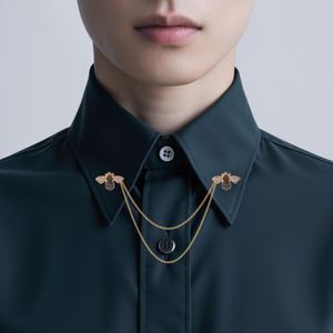 Großhandel Vintage Bee Quaste Goldkette Brosche Herren-und Damen anzug Bee Pin Zubehör Kristall legierung Schmuck Dekoration - Product Image 2