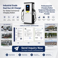 Estación de Carga para Vehículos Eléctricos AC DC 7kw 22kw 60kw 80kw Tipo 1 Tipo 2 J1772 NACS GBT CCS1 CCS2 Carga Rápida Inteligente OCPP de Pie OEM Venta al por Mayor