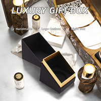 Boîtes cadeaux de luxe en carton rigide de haute qualité pour cosmétiques, parfums et bougies d'aromathérapie, avec doublure en éponge et logo personnalisé estampé
