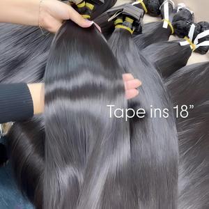 원시 베트남 처녀 인모 번들 뼈 스트레이트 더블 그린 느슨한 깊은 웨이브 직조 흑인 여성을위한 - Product Image 1