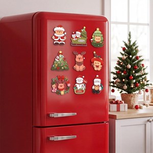 Imán Decorativo para Refrigerador, Regalo para el Hogar, Souvenir, Imán Acrílico con Personajes Navideños de Dibujos Animados - Product Image 3