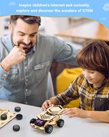 5 juegos de rompecabezas 3D de madera, kits de modelos de coches, juguetes de ciencia e ingeniería, kits de ciencia, kits STEM para niños