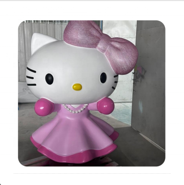 Dessin animé Hello Kitty personnage figurines extérieures grande statue de jardin personnalisation d'usine