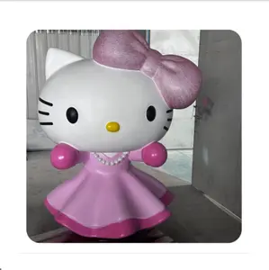 Cartoon Hello Kitty character outdoor figurines large garden statue factory customization