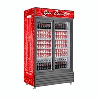 Coke Frigoriferi Porta Scorrevole Vetrina Frigo Frigorifero Armadio Metallico Con Porta In Vetro