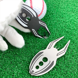 <b>Golf</b> Divot Tool Zinc Alloy Multifunctional Pitchfork Green Fork Accessory For <b>Golf</b> Course Repair - Product Image 4
