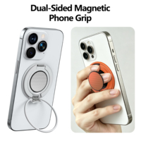 Support magnétique flexible et portable en métal à 3 plis pour téléphone portable, idéal pour les diffusions en direct et l'utilisation sur bureau