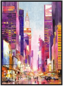 Pintura al Óleo Moderna de Alta Gama con <span class=keywords><strong>Paisaje</strong></span> Urbano Vibrante y Animado, Impresión Artística <span class=keywords><strong>en</strong></span> Lienzo <span class=keywords><strong>para</strong></span> Decoración Comercial de Hoteles y Cafeterías - Product Image 3