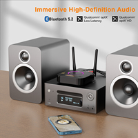 1Mii B06Ultra LDAC Récepteur audio sans fil Bluetooth 5.2 15-30m Longue portée Faible latence DAC Audio Hi-Fi Stéréo Adaptateur Bluetooth