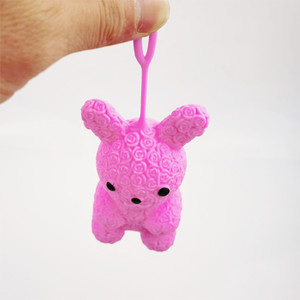 Custom Multicolor Rose Rabbit Valentine TPR Material Soft <b>Squishy</b> Stress Relief Toy for Unisex 5 to 7 Years - Product Image 1