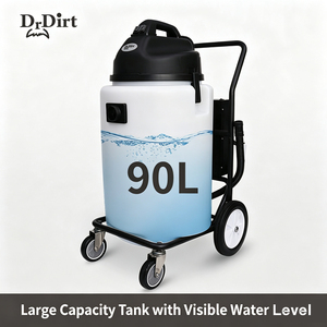 Aspirateur à piles au lithium 90L rechargeable extérieur approuvé par CE de l'eau avec le chariot de chariot d'acier inoxydable - Product Image 4