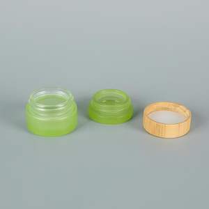 A medida Frost 5g 15g 30g 50g100g Crema hidratante de noche Fical Eye Cream Jars Cuidado DE LA PIEL Juego de embalaje de vidrio con tapas de Bambú - Product Image 6