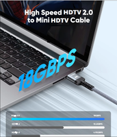 Mini câble HDTV 2.0 20 HD haute vitesse 18Gbps prend en charge 4K 60Hz 3D 1080P 1M 2M 3M 5M 8M 10M pour haut-parleurs moniteurs lecteurs DVD
