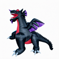 Figurine gonflable d'Halloween dinosaure citrouille avec éclairage LED en polyester pour décoration extérieure de jardin et fêtes NOUVELLE ARRIVÉE