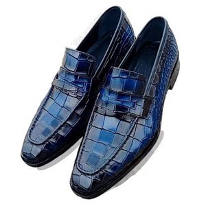 Mocasines de Cuero Genuino para Hombre, Cómodos, Personalizables, Elegantes, Sin Cordones, para Oficina, Fiestas, Salidas Casuales, Invierno - Product Image 3