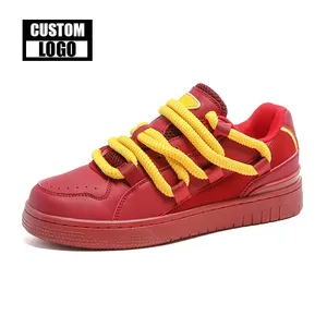 Custom Logo Color Fashion Sneakers OEM Red Shoes For Men and Women Manufacturer In China