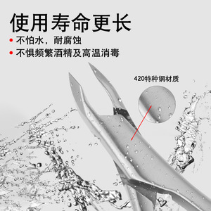 Stainless Steel Cuticle Nippers Straight Shape Professional Nail Tool For Home Use With Dual Spring Design - Product Image 4