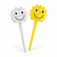 2 Buah Alat Taman Sistem Irigasi Tetes Otomatis PVC Smiley Face, Perangkat Penyiraman Otomatis untuk Tanaman Dalam dan Luar Ruangan