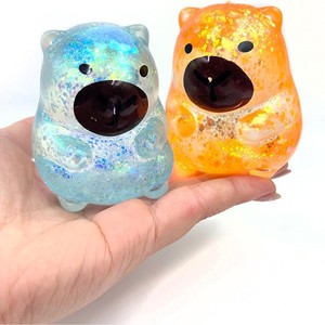High Quality TPR Maltose Capybara Glitter Aurora <b>Squishy</b> Slow Rebound Promotional Gift Decompression Toys for Kids and Adults - Product Image 4