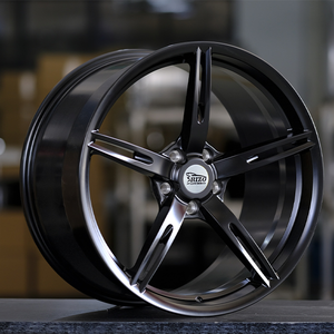 Rines Forjados Rizo 5502F de 20 y 22 Pulgadas, Escalonados 5x114.3, Ruedas de Aleación de Aluminio Forjado en Negro Satinado para <span class=keywords><strong>Ferrari</strong></span> 458 - Product Image 1